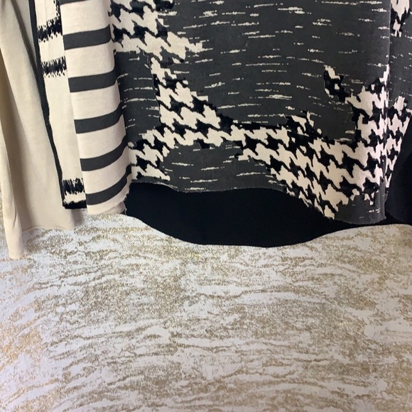 Zara W/B Collection Black/Beige Contrast Top T-Shirt Size S - Picture 8 of 13